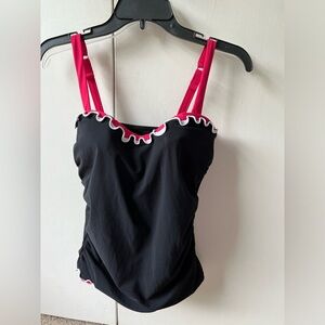 Tankini top black and pink